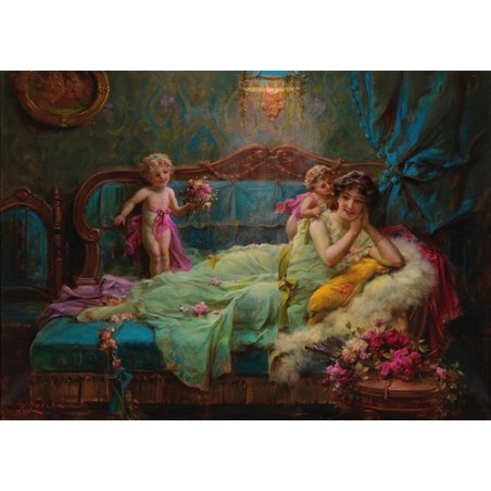  Obraz na płótnie 50x35cm Hans Zatzka Posłąńcy miłości