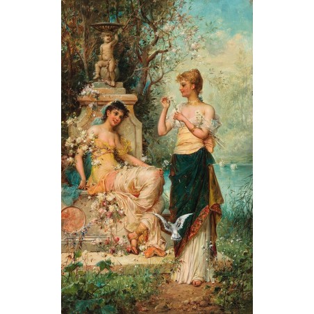  Obraz na płótnie 50x80cm Hans Zatzka Kocha, nie kocha
