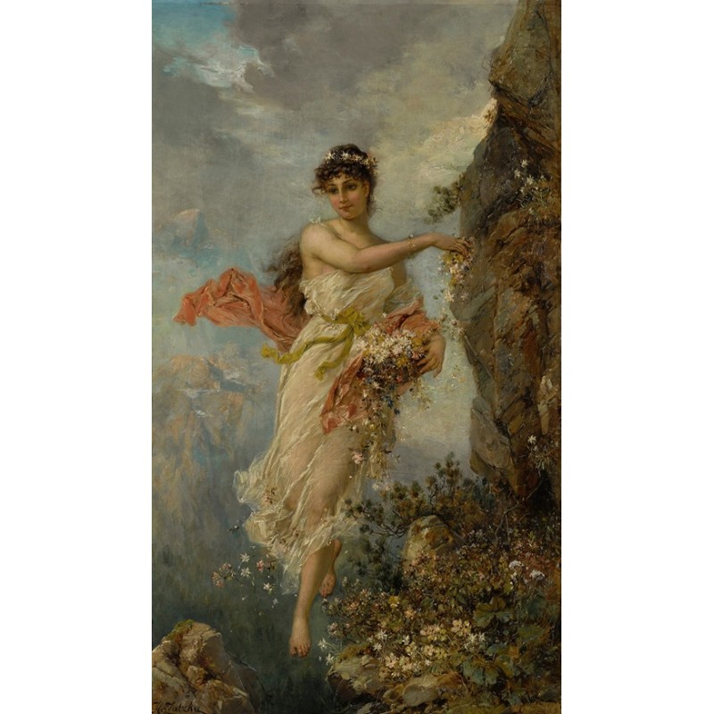  Obraz na płótnie 50x80cm Hans Zatzka Alpejska flora
