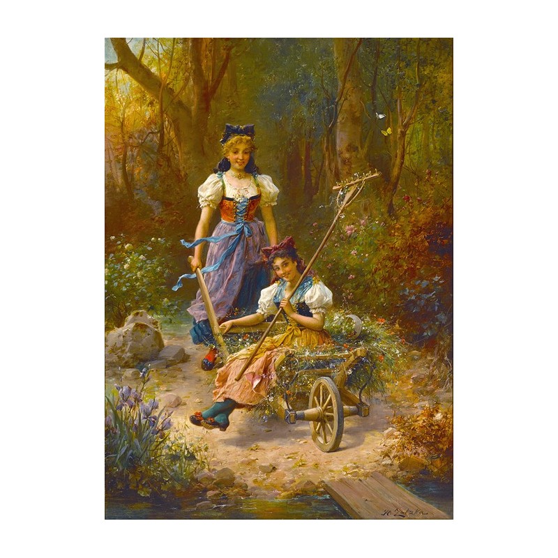  Obraz na płótnie 50x70cm Hans Zatzka Zabawna przejażdżka