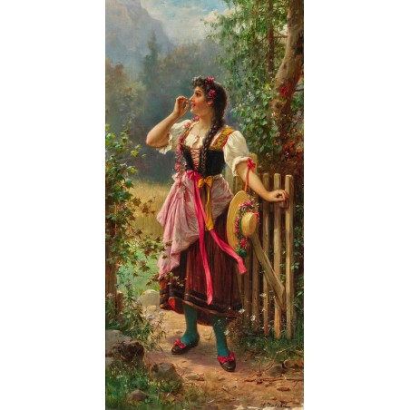  Obraz na płótnie 50x100cm Hans Zatzka Szczęśliwa w słońcu
