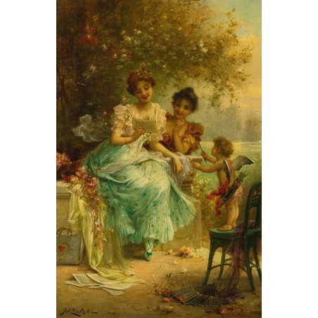  Obraz na płótnie 50x75cm Hans Zatzka List miłosny