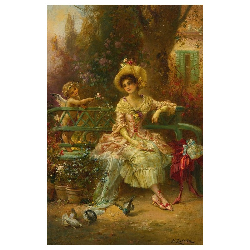  Obraz na płótnie 50x75cm Hans Zatzka Zadumana