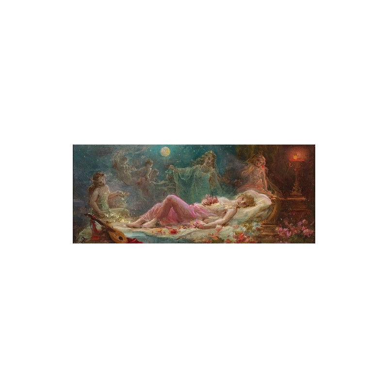 Obraz na płótnie 50x20cm Hans Zatzka Allegoria snu