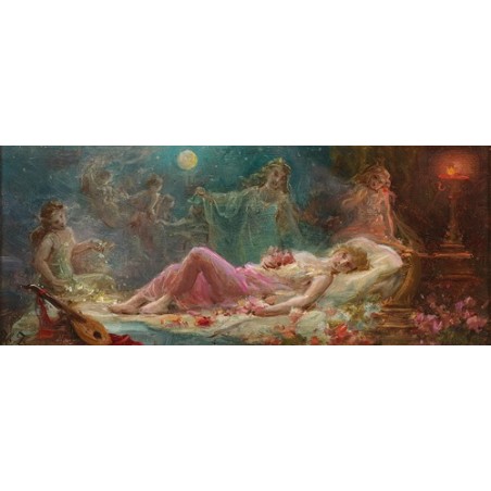  Obraz na płótnie 50x20cm Hans Zatzka Allegoria snu