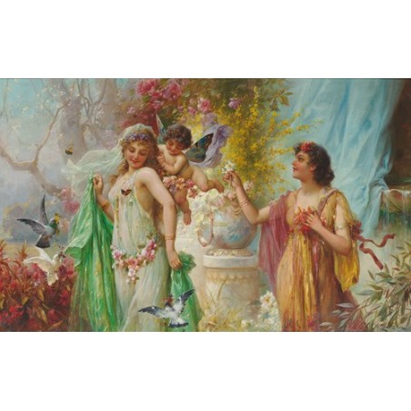  Obraz na płótnie 50x30cm Hans Zatzka Idylla