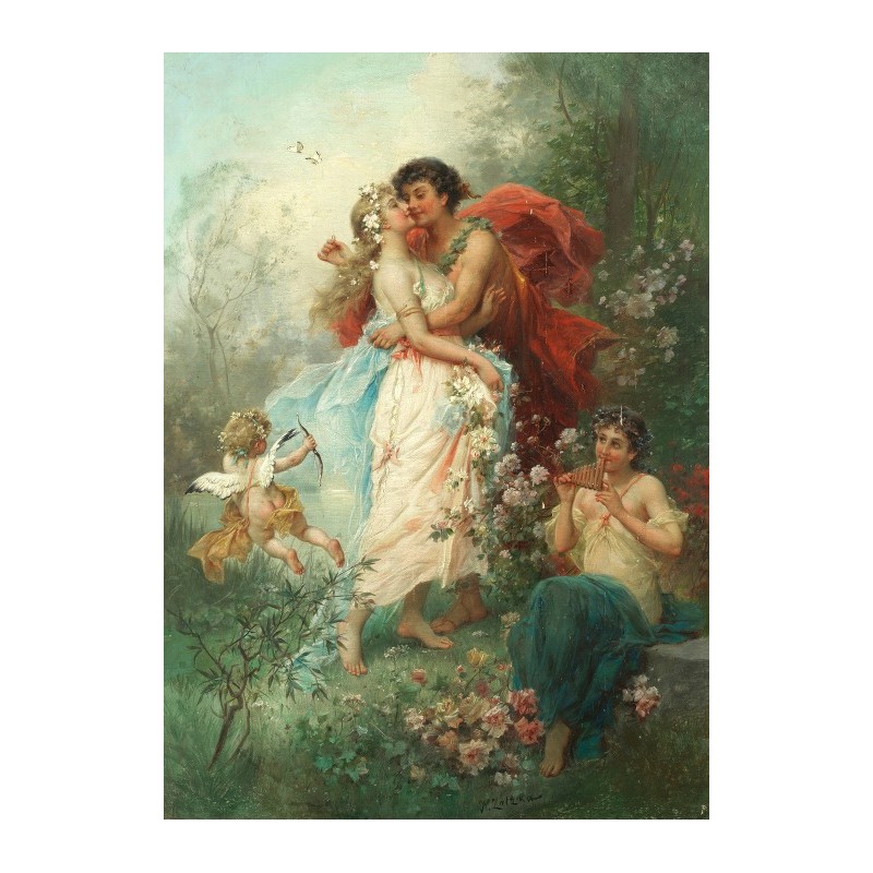  Obraz na płótnie 50x70cm Hans Zatzka Przysięga miłości