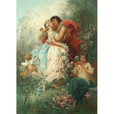  Obraz na płótnie 50x70cm Hans Zatzka Przysięga miłości