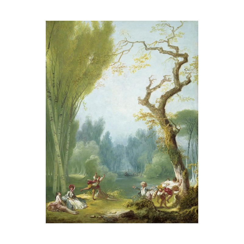  Obraz na płótnie 50x60cm Jean-Honoré Fragonard Gra