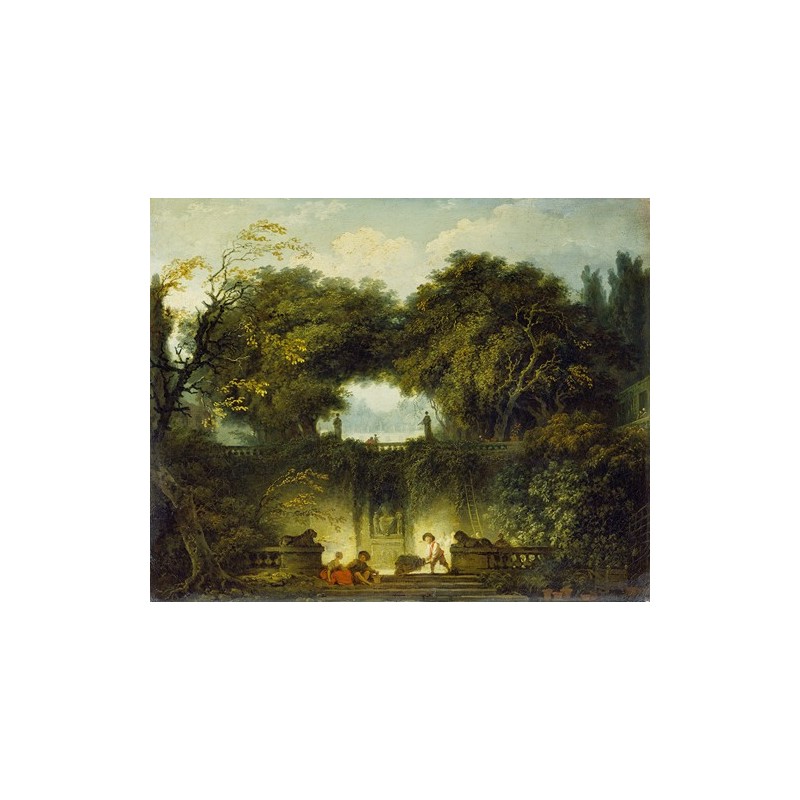  Obraz na płótnie 50x40cm Jean-Honoré Fragonard Mały park