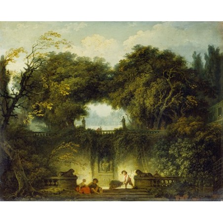  Obraz na płótnie 50x40cm Jean-Honoré Fragonard Mały park
