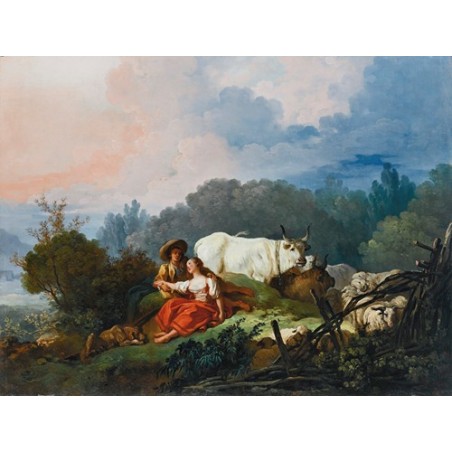  Obraz na płótnie 50x35cm Jean-Honoré Fragonard Pasterze