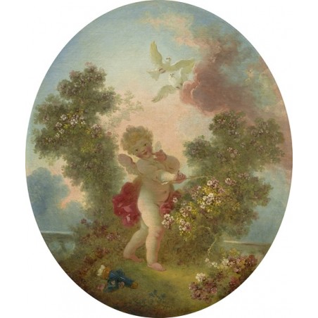  Obraz na płótnie 50x60cm Jean-Honoré Fragonard Miłość na straży