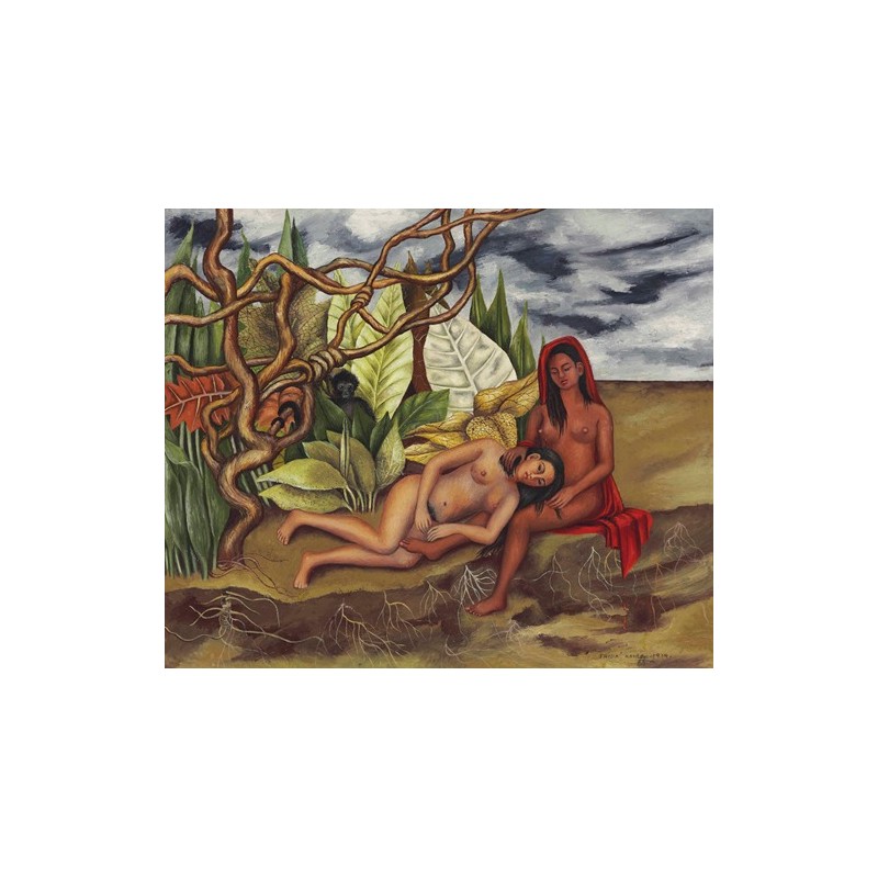  Obraz na płótnie 50x40cm Frida Kahlo Dwie Kobiety w lesie