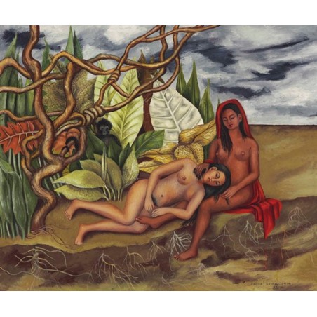  Obraz na płótnie 50x40cm Frida Kahlo Dwie Kobiety w lesie