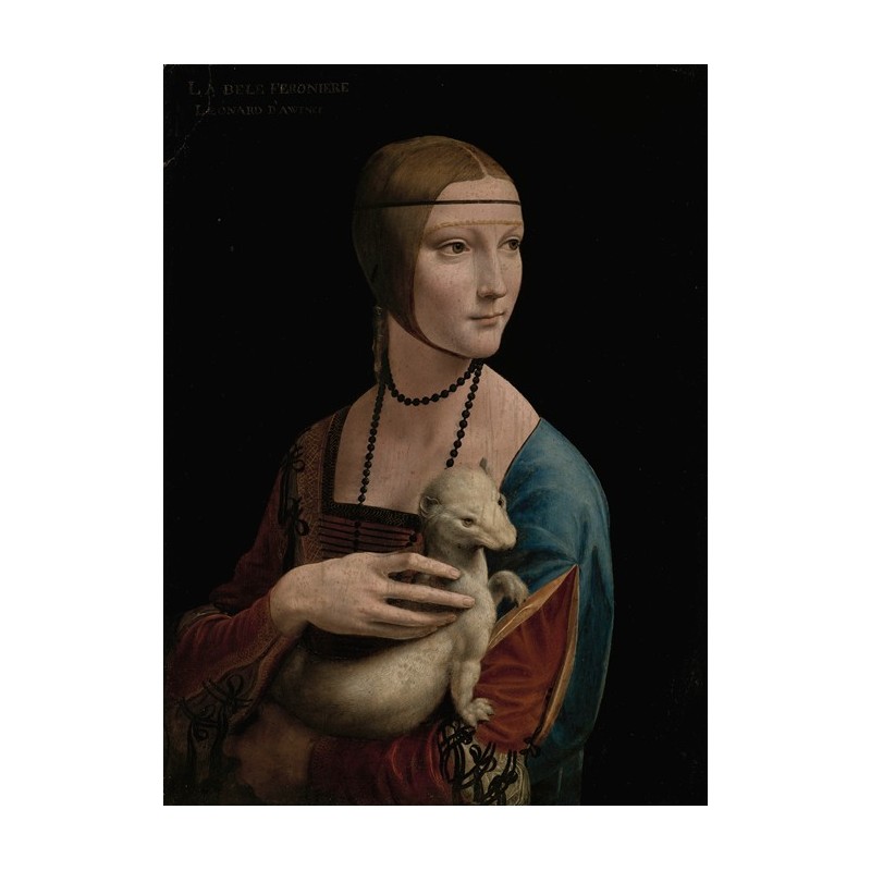  Obraz na płótnie 50x70cm Leonardo da Vinci Dama z gronostajem
