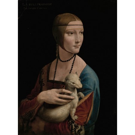  Obraz na płótnie 50x70cm Leonardo da Vinci Dama z gronostajem