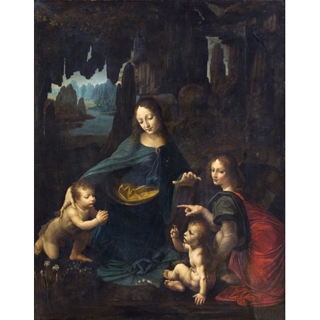  Obraz na płótnie 50x60cm Leonardo da Vinci Dziewica skała