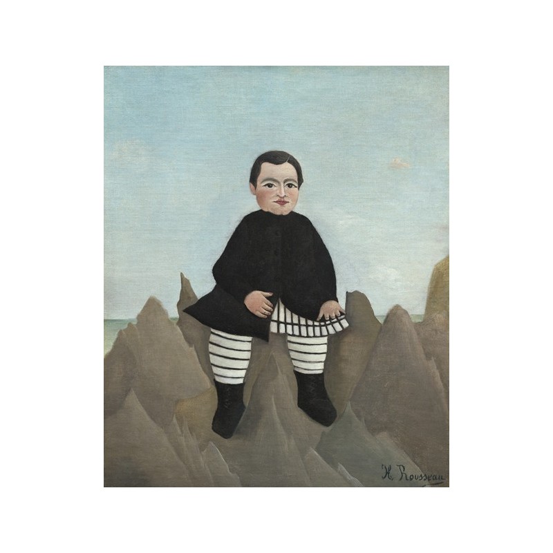  Obraz na płótnie 50x60cm Henri Rousseau Chłopiec na skałach