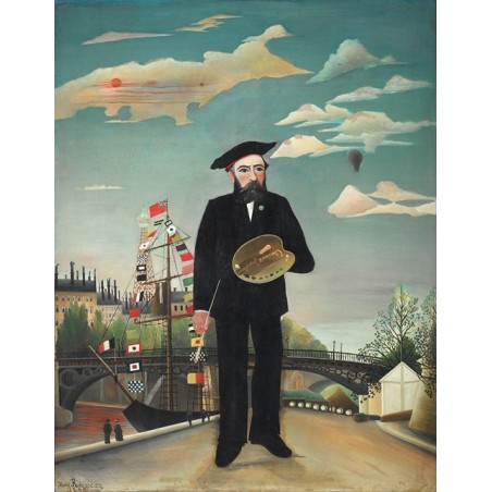  Obraz na płótnie 50x60cm Henri Rousseau Ja Portret Pejzaż
