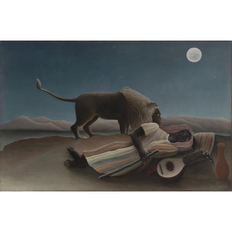  Obraz na płótnie 50x30cm Henri Rousseau Śpiący Cygan