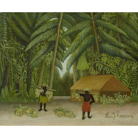  Obraz na płótnie 50x40cm Henri Rousseau Zbiory bananów