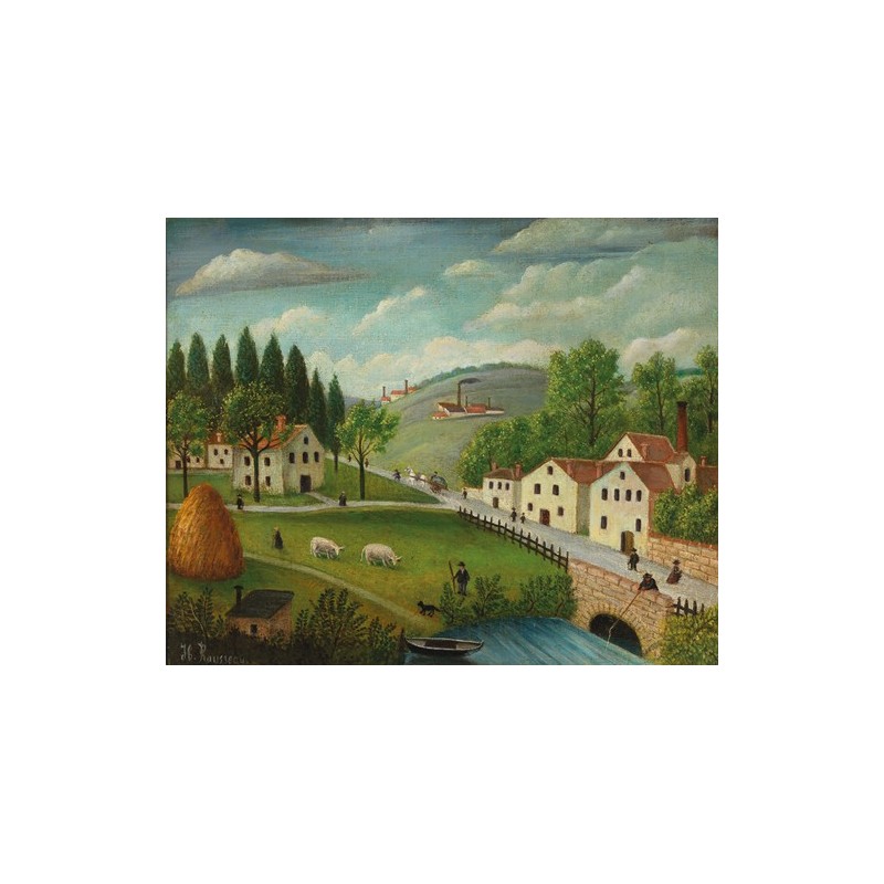  Obraz na płótnie 50x40cm Henri Rousseau Krajobraz pasterski