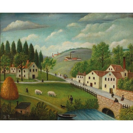  Obraz na płótnie 50x40cm Henri Rousseau Krajobraz pasterski
