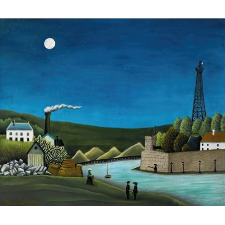  Obraz na płótnie 50x40cm Henri Rousseau Sekwana w Suresnes