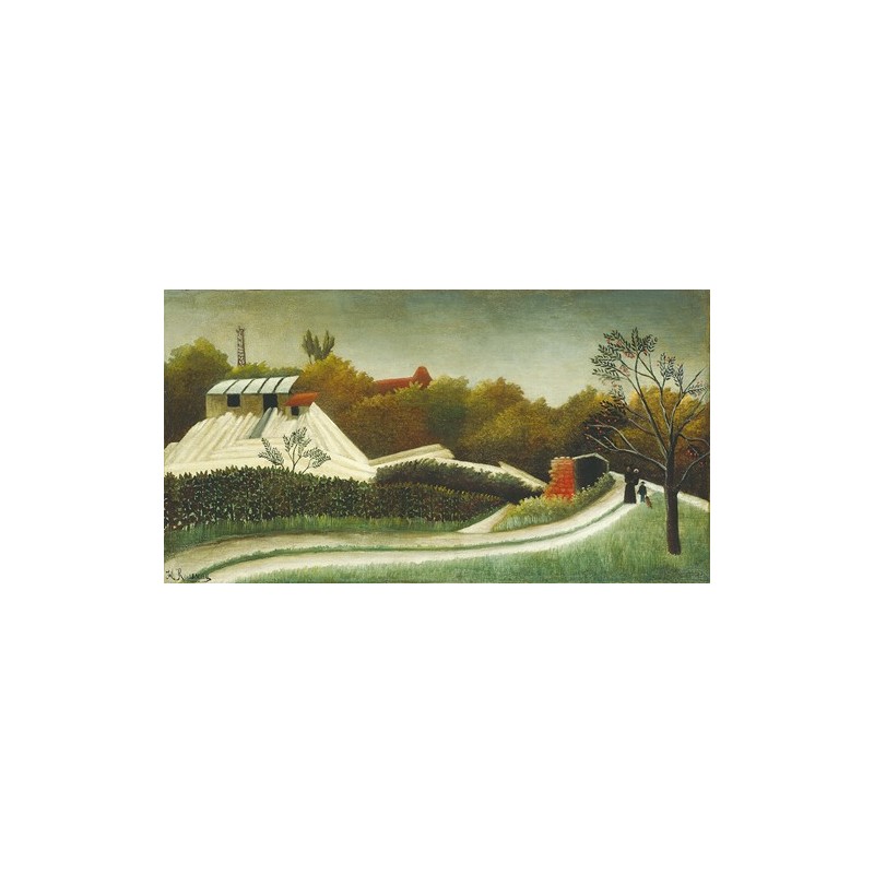  Obraz na płótnie 50x20cm Henri Rousseau Przedmieścia Paryża