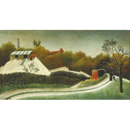  Obraz na płótnie 50x20cm Henri Rousseau Przedmieścia Paryża