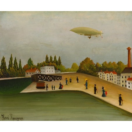  Obraz na płótnie 50x60cm Henri Rousseau Quai d’Ivry