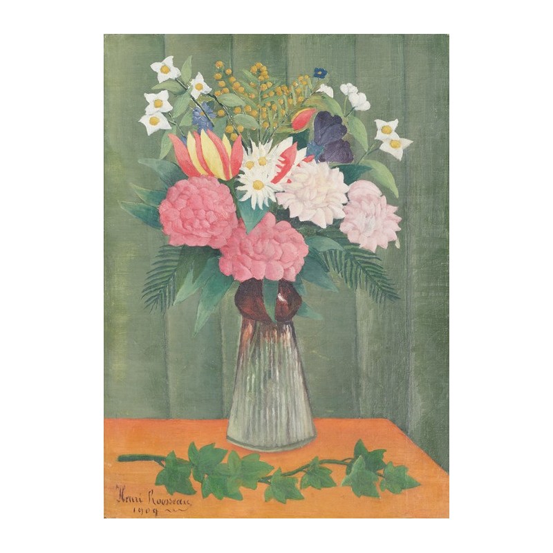  Obraz na płótnie 50x70cm Henri Rousseau Kwiaty w wazonie
