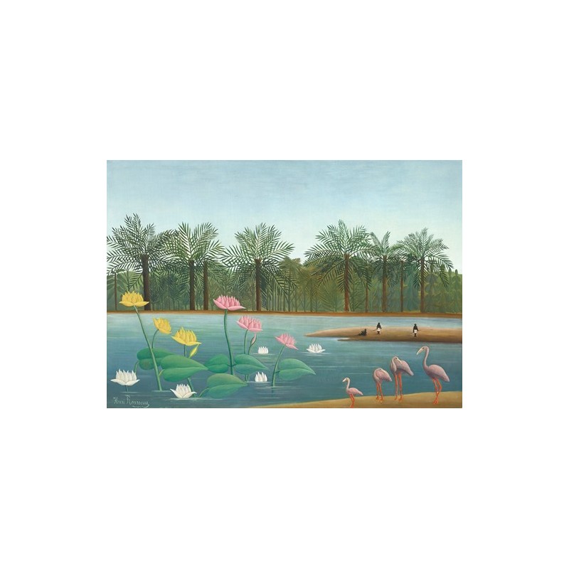  Obraz na płótnie 50x35cm Henri Rousseau Flamingi