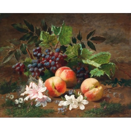  Obraz na płótnie 50x40cm Henri Rousseau Martwa natura w lesie z brzoskwiniami i winogronami