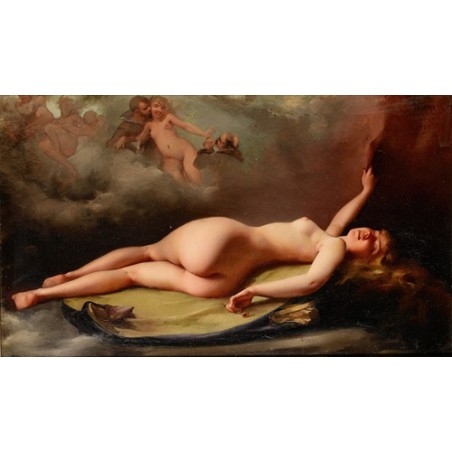  Obraz na płótnie 50x30cm Luisa Ricardo Falero Leżąca nago