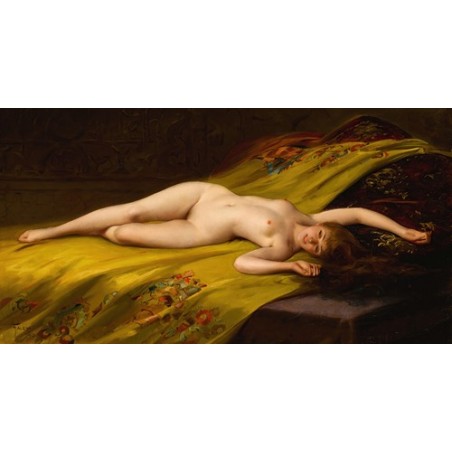  Obraz na płótnie 50x25cm Luisa Ricardo Falero Uwodzenie