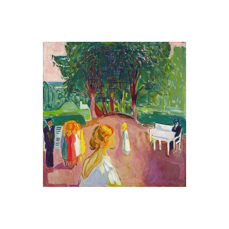  Obraz na płótnie 50x50cm Edvard Munch Flirtowanie w parku