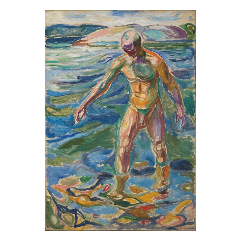  Obraz na płótnie 50x70cm Edvard Munch Kąpiący się mężczyzna