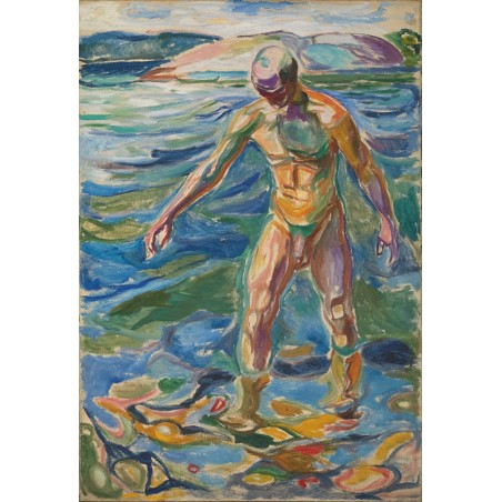  Obraz na płótnie 50x70cm Edvard Munch Kąpiący się mężczyzna