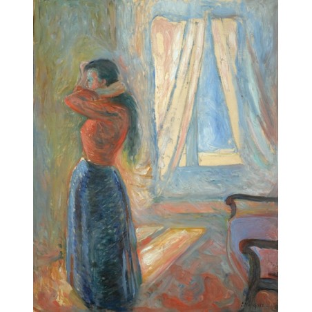  Obraz na płótnie 50x60cm Edvard Munch Kobieta patrząca w lustro