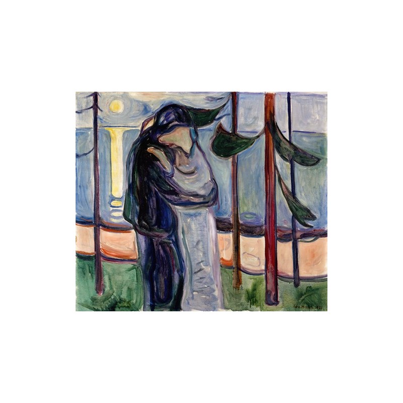 Obraz na płótnie 50x45cm Edvard Munch Pocałunek na plaży
