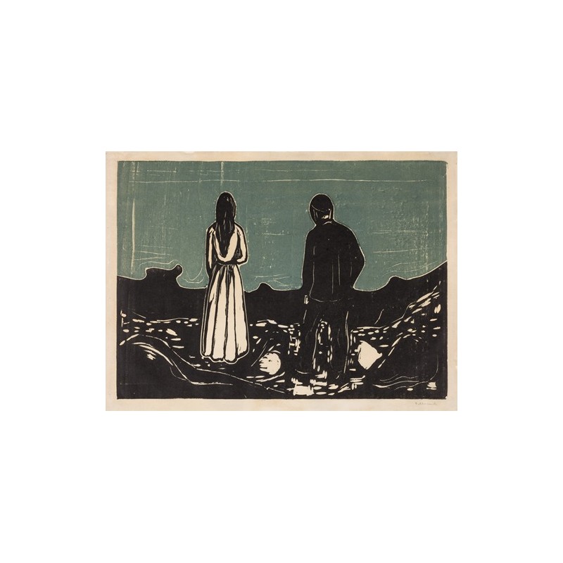  Obraz na płótnie 50x40cm Edvard Munch Dwoje samotnych