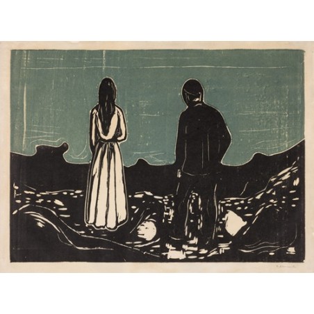  Obraz na płótnie 50x40cm Edvard Munch Dwoje samotnych