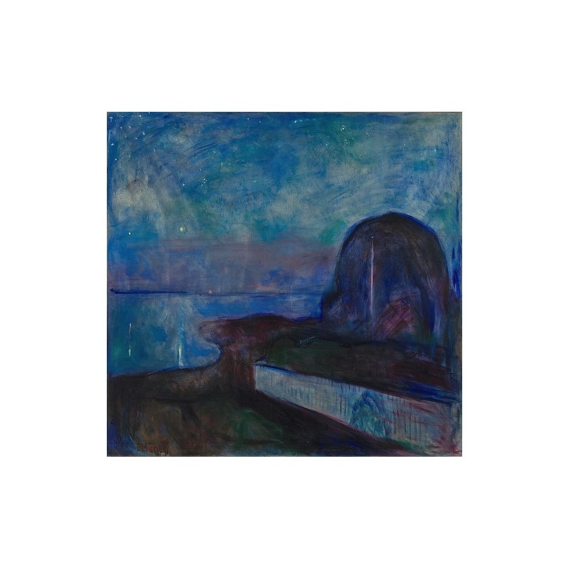  Obraz na płótnie 50x50cm Edvard Munch Gwiaździsta noc