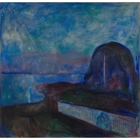  Obraz na płótnie 50x50cm Edvard Munch Gwiaździsta noc