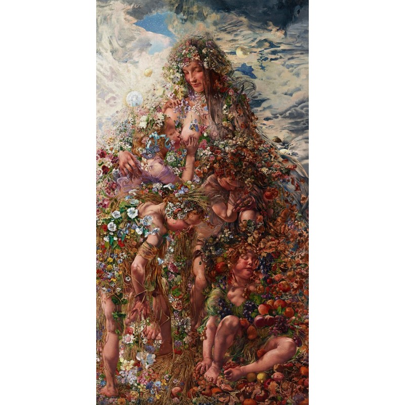  Obraz na płótnie 50x90cm Leon Frederic Obfitość natury
