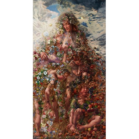  Obraz na płótnie 50x90cm Leon Frederic Obfitość natury