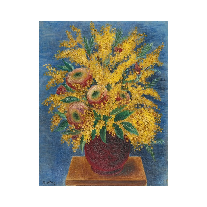  Obraz na płótnie 50x60cm Moïse Kisling Róże i mimozy