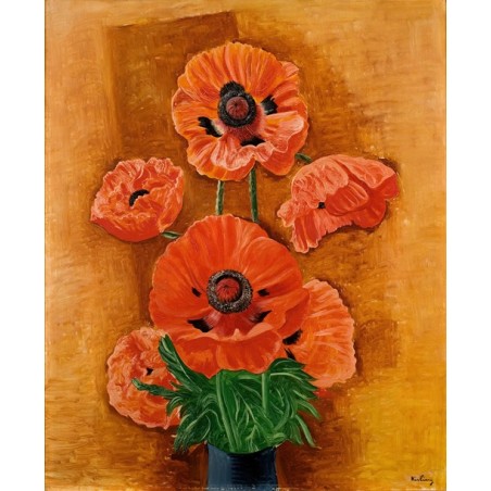  Obraz na płótnie 50x60cm Moïse Kisling Wazon maków